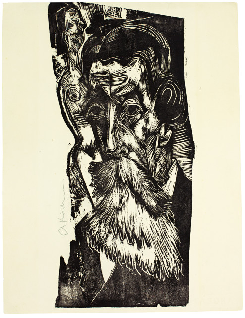 Ernst Ludwig Kirchner : Kopf Ludwig Schames, Automn 1918 in Frauenkirch