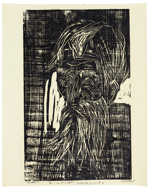 Ernst Ludwig Kirchner : Vater Müller - Portrait Andreas Müller, 1918