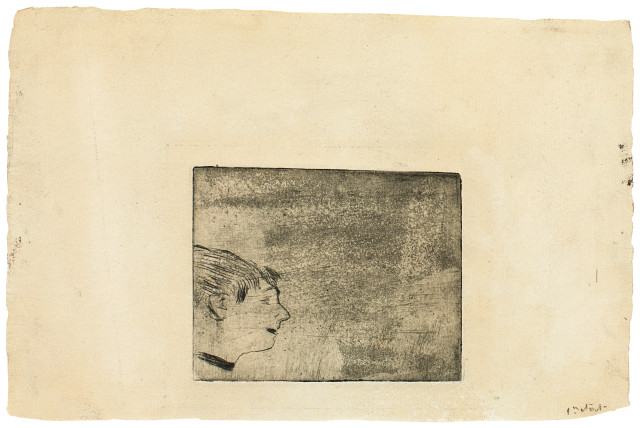 Edgar Degas : Profil de chanteuse, 1877-1878