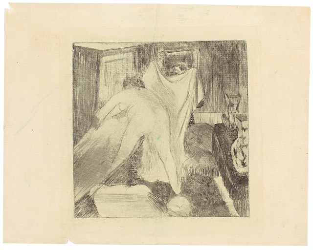 Edgar Degas : La sortie du bain , 1880-1882