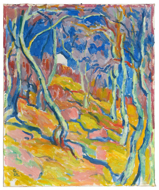 Giovanni Giacometti : Paesaggio di Bregaglia - Waldinneres, 1917