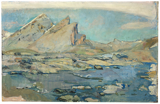 Ferdinand Hodler  : Gemmi-Landschaft , Um 1890 