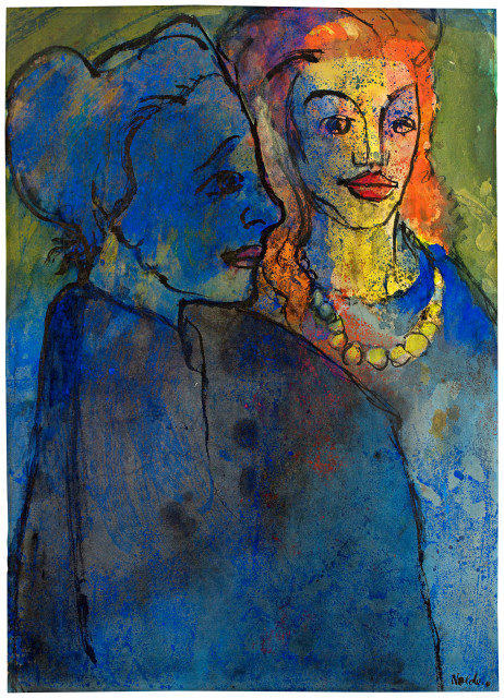 Emil Nolde : Zwei Frauen als Halbfiguren, Um 1931/1935 