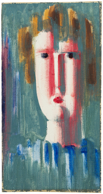Oskar Schlemmer  : Mädchenkopf, frontal , Um 1931 