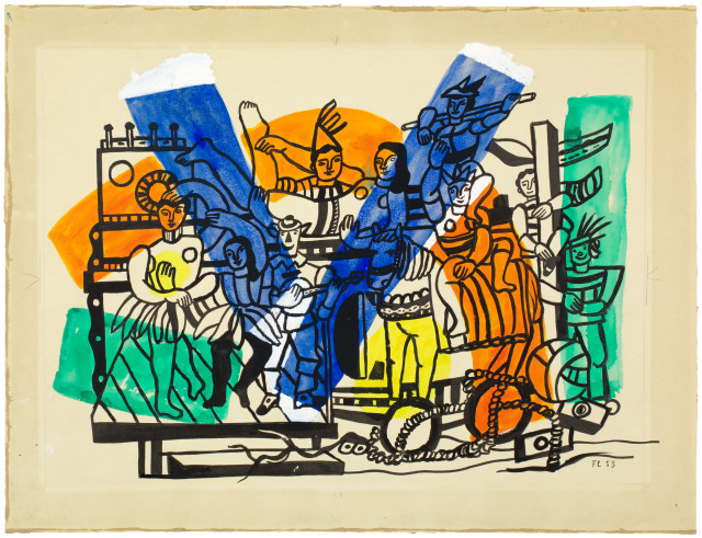 Fernand Léger  : Étude pour la Grande Parade , 1953