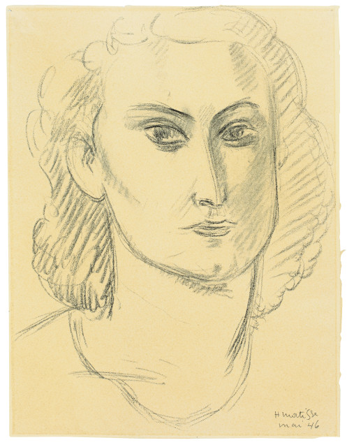 Henri Matisse  : Portrait de Lucienne Bernard , 1946