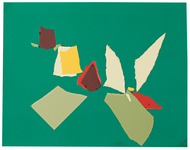Nicolas de Staël : Composition sur fond vert, 1953