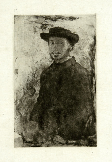 Edgar Degas : Edgar Degas, par lui-même - Selfportrait, 1857