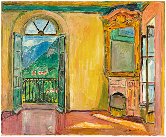 Hans Purrmann  : Das Hesse-Zimmer in der Casa Camuzzi , 1950