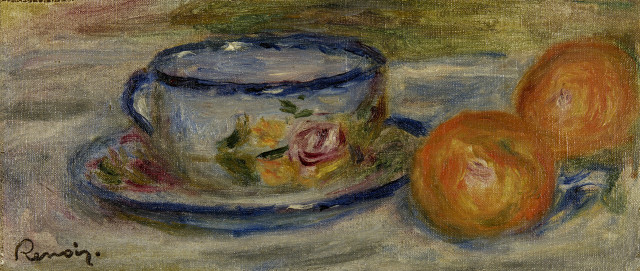 Pierre-Auguste Renoir  : Nature morte à la tasse de thé et aux  ..., 1916-1918