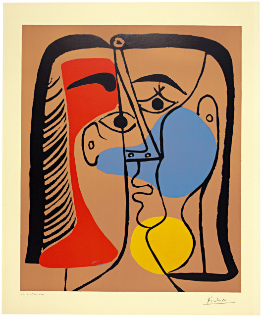 Pablo Picasso  : Portrait de Jacqueline aux cheveux lisses , Mougins, 16 February 1962