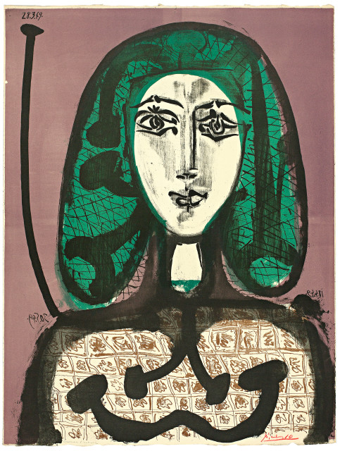 Pablo Picasso  : La femme à la résille , 30 May 1949