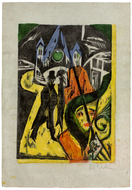 Ernst Ludwig Kirchner  : Kokotte auf der Strasse –  ..., 1915