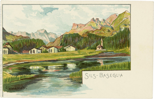 Giovanni Giacometti : Postkarten: Sils-Baseglia - Samedan - Sils-..., 1899-1900 