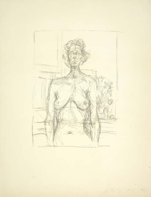 Alberto Giacometti  : Nu aux fleurs , 1960