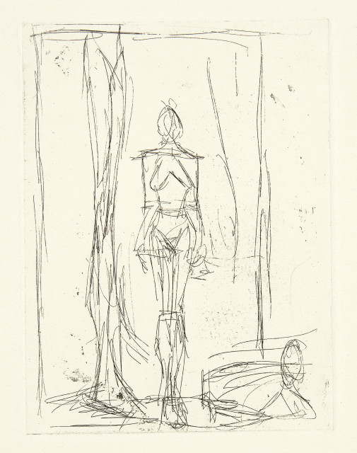 Alberto Giacometti : Femme nue debout dans l'atelier I, 1956