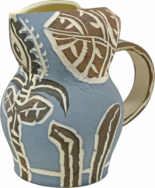Pablo Picasso  : Pichet gothique aux feuilles , 1952