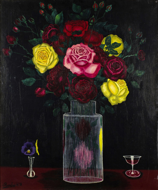 Camille Bombois : Vase aux roses, Um 1930