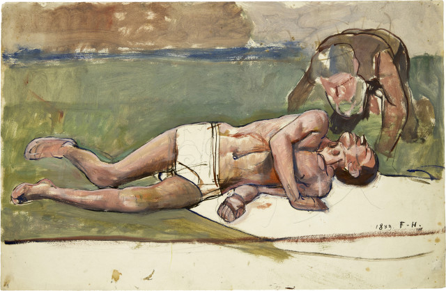 Ferdinand Hodler : Vorstudie zum Bild 'Der barmherzige ..., 1889