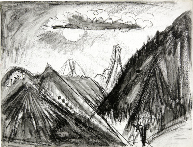 Ernst Ludwig Kirchner : Zügenschlucht mit Tinzenhorn, Circa 1925