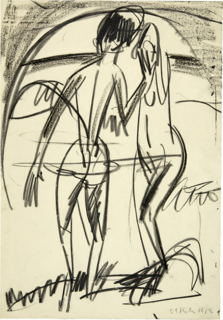Ernst Ludwig Kirchner : Zwei Badende auf Fehmarn, 1912