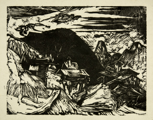 Ernst Ludwig Kirchner : Stafelalp mit Altein und Tinzenhorn, 1918