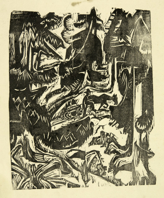 Ernst Ludwig Kirchner : Milchwagen auf der Staflerstrasse, 1919