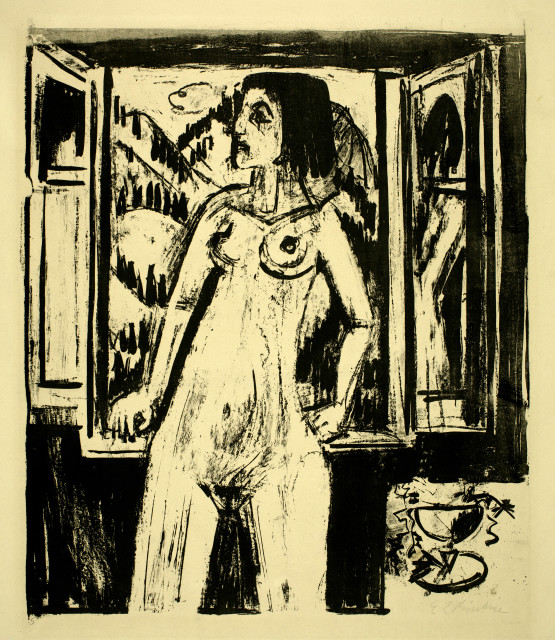 Ernst Ludwig Kirchner : Nackte Frau am Fenster, 1920
