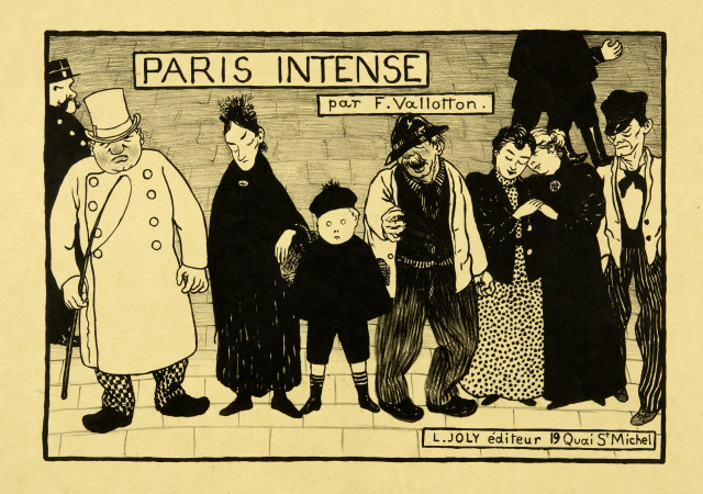 Félix Vallotton : Paris intense, 5 Blatt der Folge, 1893