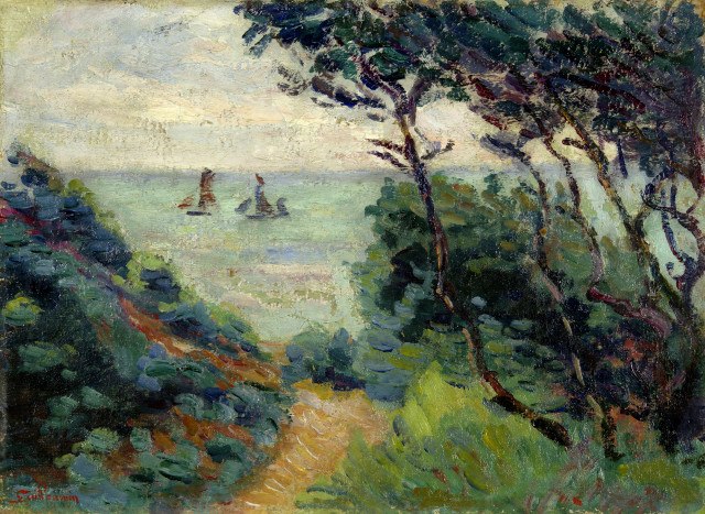 Armand Guillaumin : La Côte de l'Esterel, Paysage du midi, Circa 1905