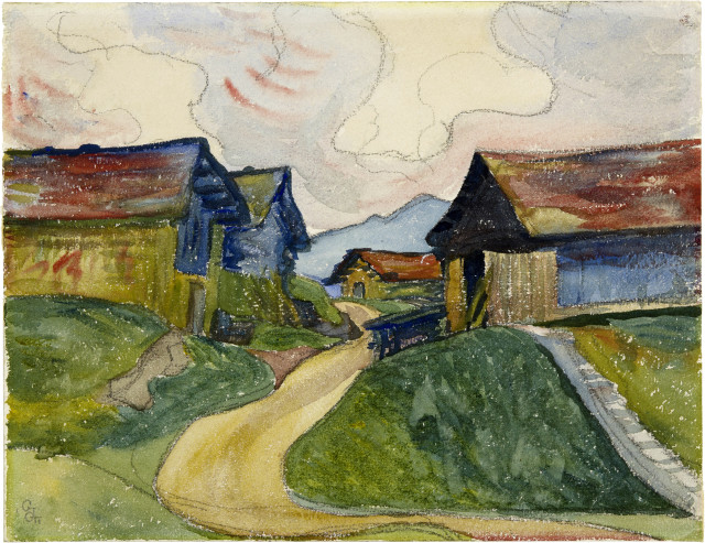 Giovanni Giacometti  : Ställe in Capolago bei Maloja , Um 1910 
