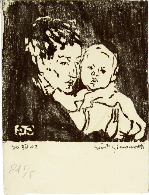 Giovanni Giacometti : Mutter und Kind I - Annetta mit Bruno, 1908