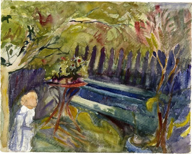 Giovanni Giacometti : Der Garten des Hauses Giacometti in Stampa, Circa 1912