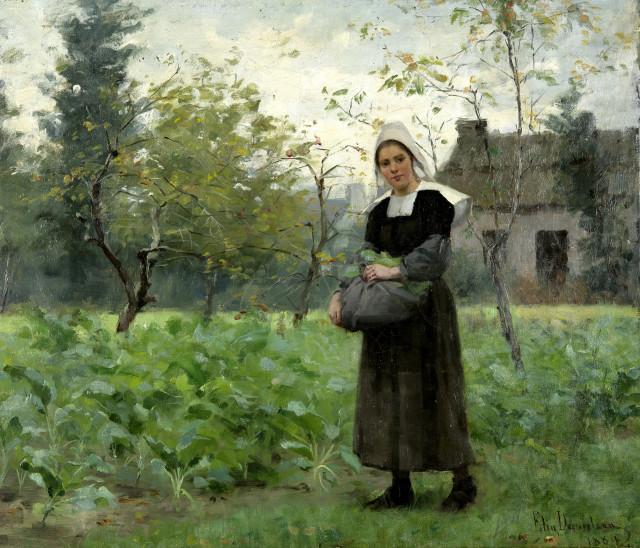 Elin Danielson-Gambogi  : Junge bretonische Frau - Flicka från  ..., 1884