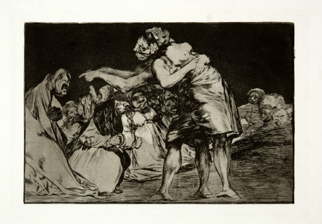 Francisco de Goya  : La que mal marida nunca le falta que diga , 1816-1824, 1st edition from 1864