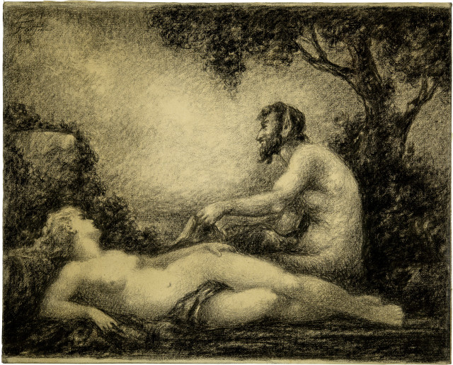 Henri de Fantin-Latour : Nu endormi et faune, Circa 1890