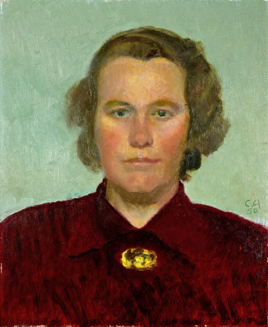Cuno Amiet  : Portrait Kläri Hesse-Friedli , 1950
