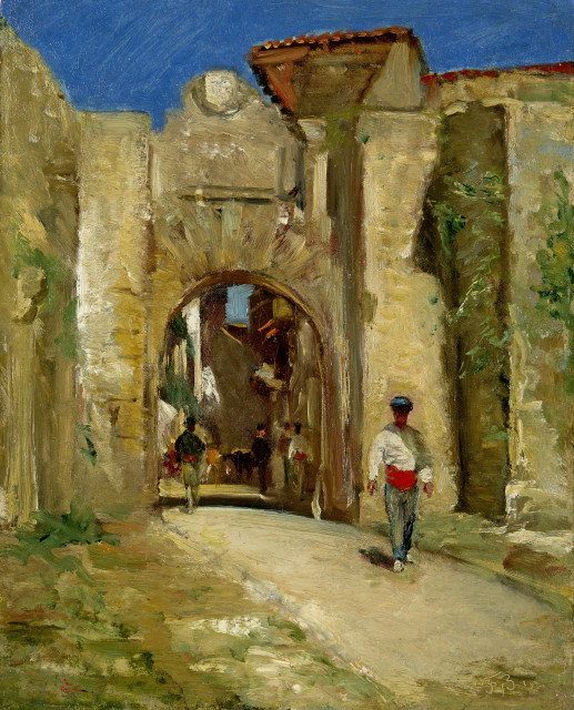 Frank Buchser  : Marokkanisches Stadttor , 1858