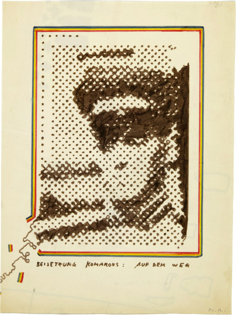 Markus Raetz : Beisetzung Komarovs: Auf dem Weg, 1967