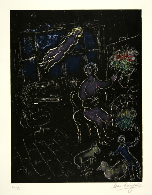 Marc Chagall : L'atelier de nuit, 1980