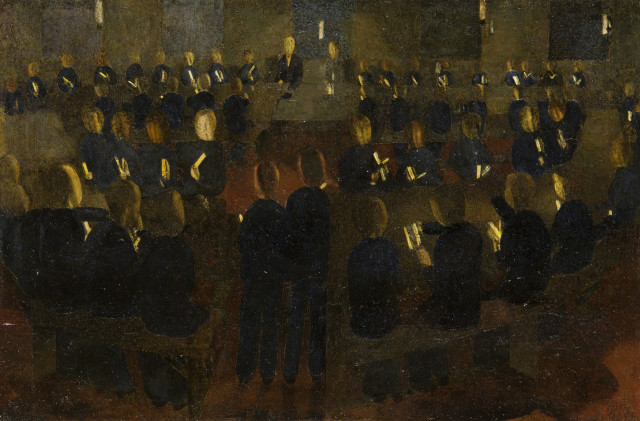 Otto Meyer-Amden  : Vorbereitung (Morgenandacht im Waisenhaus) , Circa 1922
