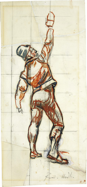 Ferdinand Hodler : Schwörender nach rechts, mit erhobener ..., 1913
