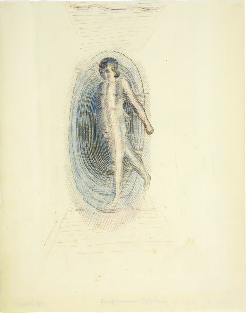 Otto Meyer-Amden : Schreitender Jüngling, nach links, Circa 1928-1932