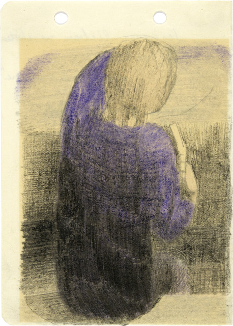 Otto Meyer-Amden : Sitzender Knabe von hinten gesehen, rechts ..., Circa 1930