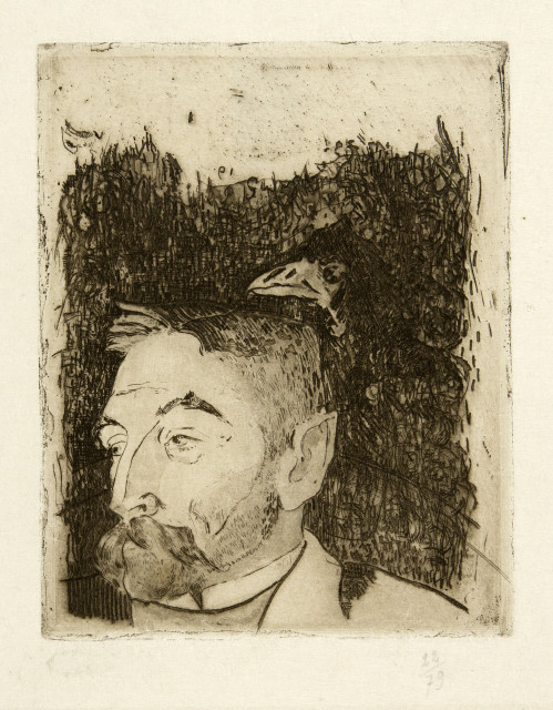 Paul Gauguin  : Portrait de Stéphane Mallarmé , 1891 