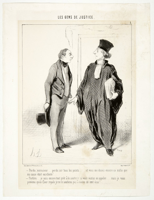 Honoré Daumier  : Les gens de justice , 1848