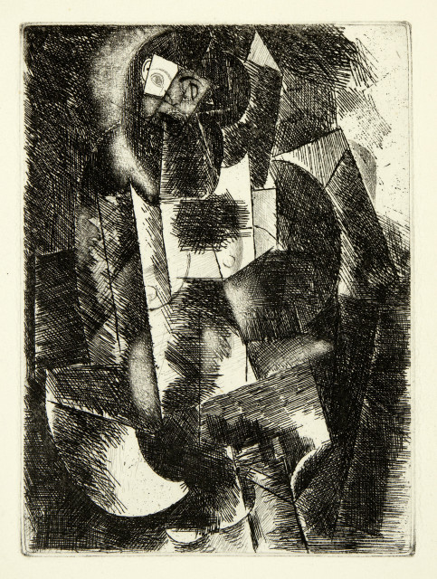 Pablo Picasso  : Max Jacob. Le Siège de Jérusalem. Grande  ..., 1914