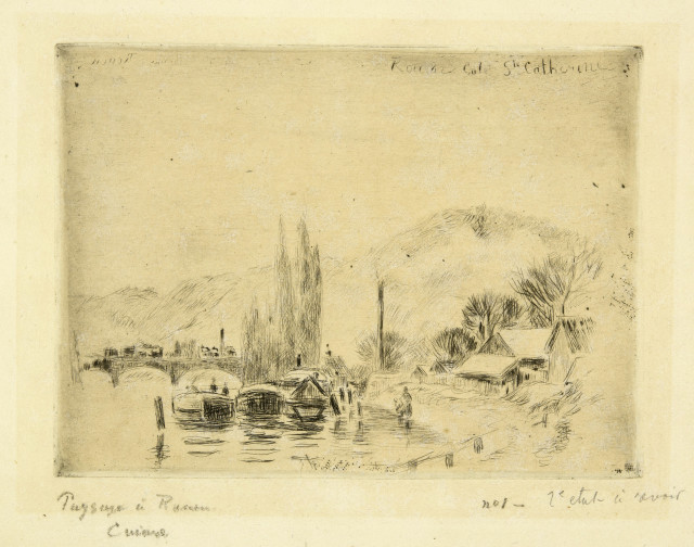 Camille Pissarro : Paysage à Rouen (Cote Sainte-Catherine), 1885