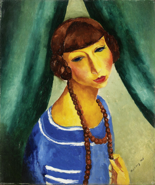 Moïse Kisling  : Portrait de Marguerite Gros, sœur de Mme  ..., 1919