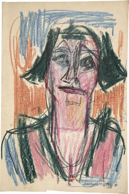 Albert Müller  : Portrait Anna Müller , 1925